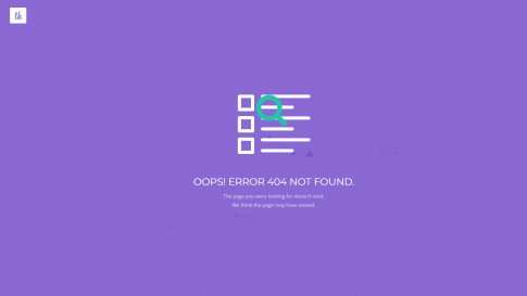Шаблон дизайна страницы ошибки 404 "OOPS" - фото к элементу №20 от 01.01.2019