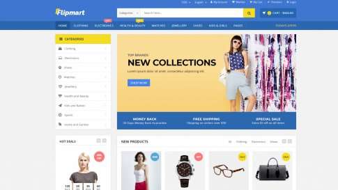 Шаблон дизайна интернет-магазина "Flipmart" - фото к элементу №16 от 01.01.2019