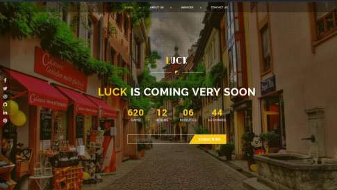 Шаблон дизайна заглушки сайта "Luck" - фото к элементу №12 от 01.01.2019