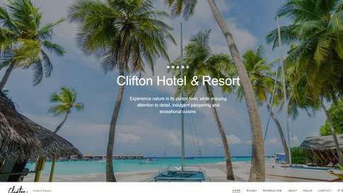 Шаблон дизайна блога "Clifton Hotel" - фото к элементу №7 от 01.01.2019