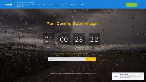 Шаблон дизайна заглушки сайта "Flat Coming Soon" - фото к элементу №1 от 01.01.2019