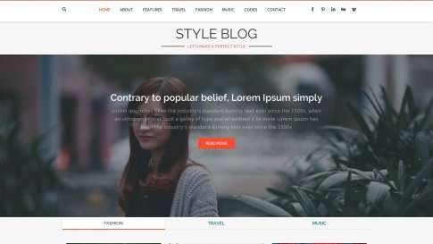 Шаблон дизайна блога "Style Blog" - фото к элементу №8 от 01.01.2019