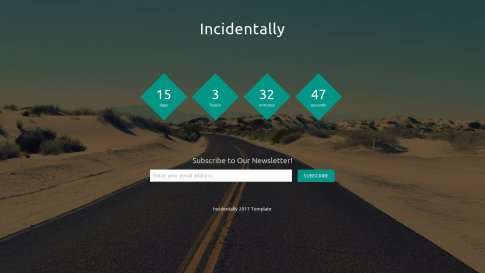 Шаблон дизайна заглушки сайта "Incidentally" - фото к элементу №5 от 01.01.2019