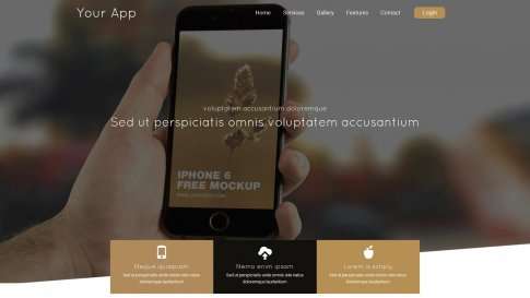 Шаблон дизайна лэндинга "Your App" - фото к элементу №11 от 01.01.2019