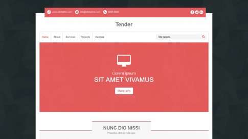 Шаблон дизайна портфолио "Tender" - фото к элементу №9 от 01.01.2019