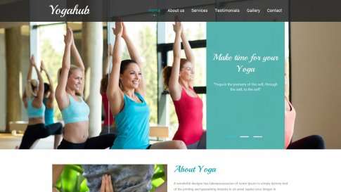 Шаблон дизайна лэндинга "Yoga Hub" - фото к элементу №2 от 01.01.2019