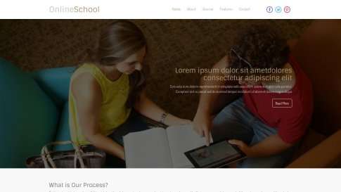 Шаблон дизайна портфолио "Online School" - фото к элементу №6 от 01.01.2019