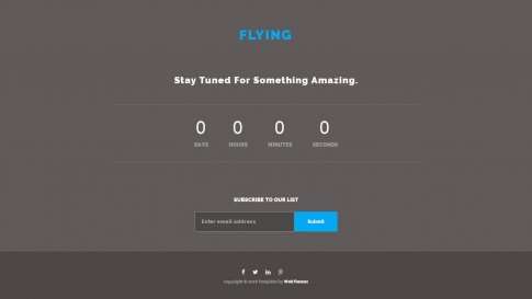 Шаблон дизайна заглушки сайта "Flying" - фото к элементу №2 от 01.01.2019