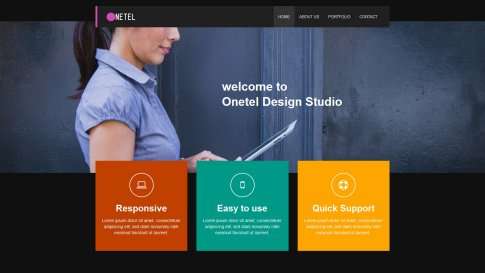 Шаблон дизайна портфолио "Onetel" - фото к элементу №5 от 01.01.2019