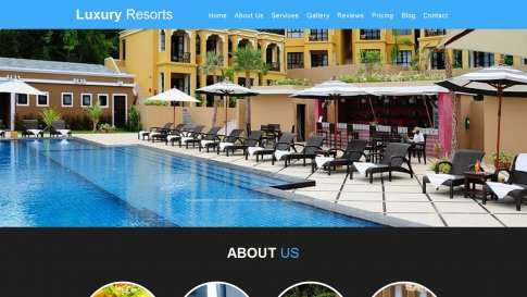 Шаблон дизайна лэндинга "Luxury Resorts" - фото к элементу №5 от 01.01.2019