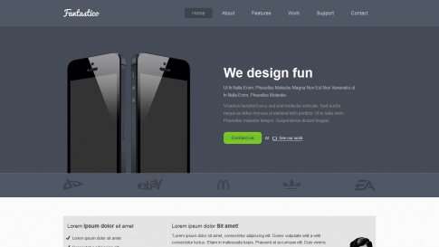 Шаблон дизайна портфолио "Fantastico" - фото к элементу №11 от 01.01.2019