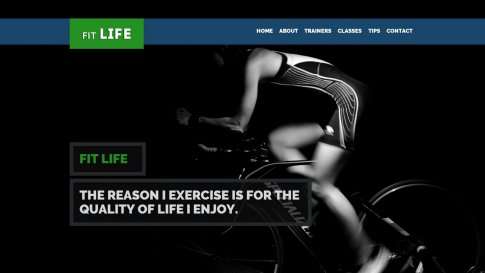Шаблон дизайна лэндинга "Fit Life" - фото к элементу №8 от 01.01.2019
