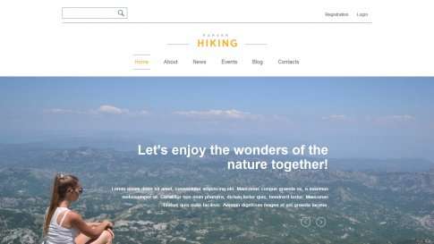 Шаблон дизайна портфолио "Hiking" - фото к элементу №2 от 01.01.2019