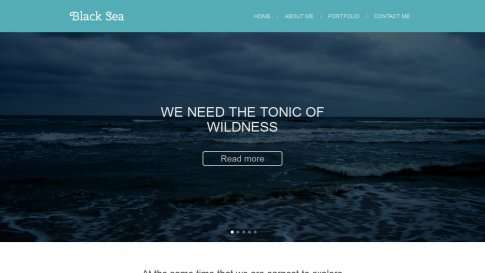 Шаблон дизайна портфолио "Black Sea" - фото к элементу №2 от 01.01.2019
