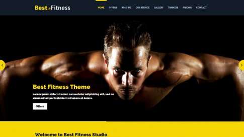 Шаблон дизайна лэндинга "Best Fitness" - фото к элементу №7 от 01.01.2019