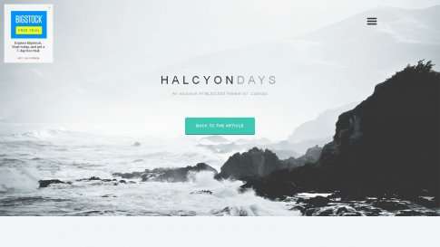 Шаблон дизайна лэндинга "Halcyon Days" - фото к элементу №1 от 01.01.2019