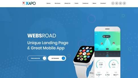 Шаблон лэндинга Xapo - фото к элементу №1 от 20.12.2018