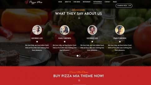 Шаблон лэндинга Pizza Mia - фото к элементу №2 от 20.12.2018