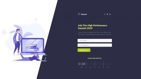 Шаблон дизайна заглушки сайта "Iosoon" - фото к элементу №6 от 01.01.2019